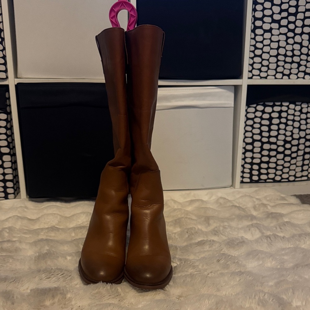 Zara Chestnut Heeled Boots